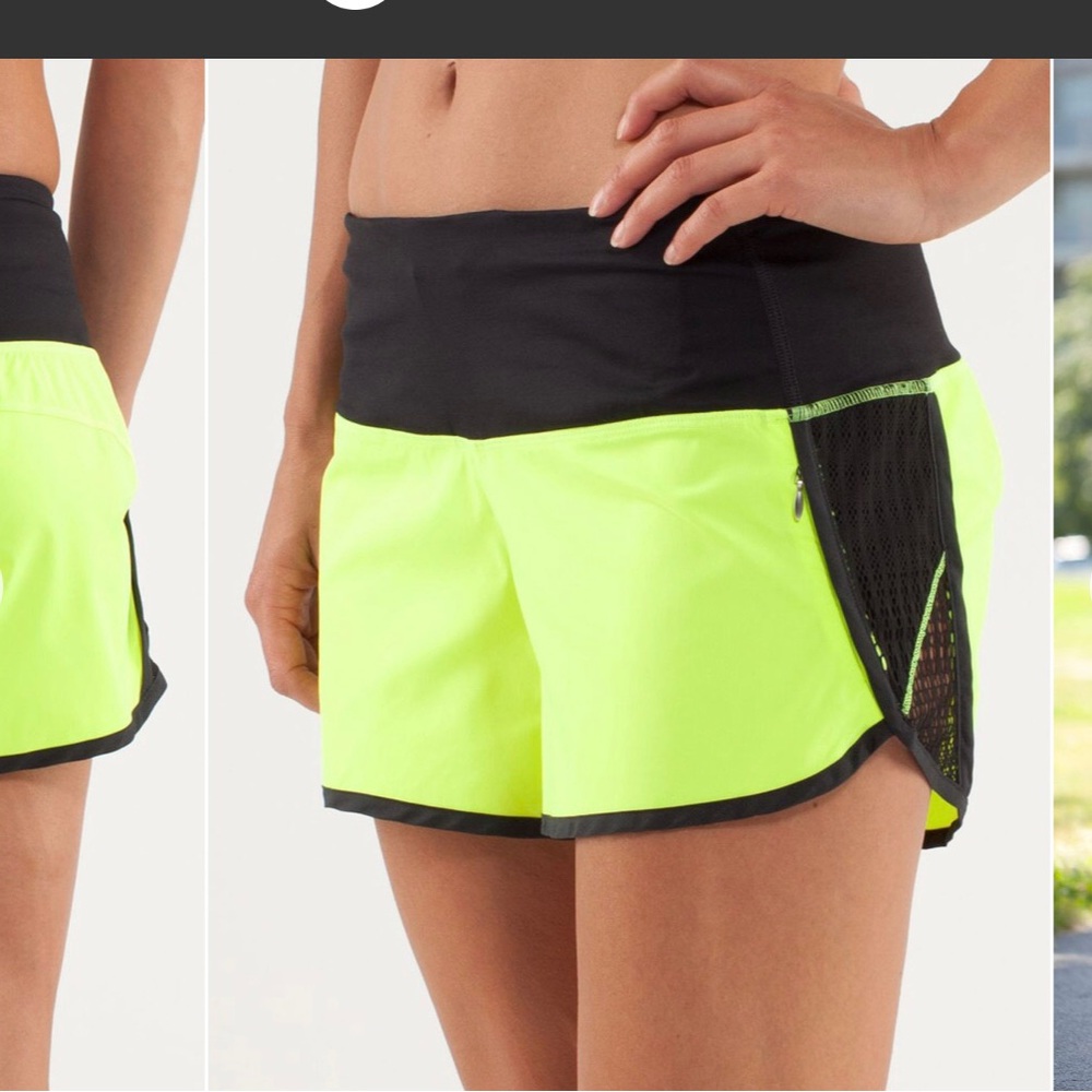 Lululemon Run: Sun Sprinter Short Ray / Black Size 4 NWOT